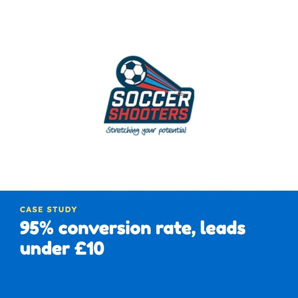 95% conversion rate, leads under £10 - soccer shooters in hemel case study
