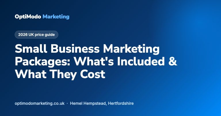 Small business marketing packages UK price guide